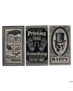 Antikes Halloween Schild "Skeleton Hands" 46x24cm