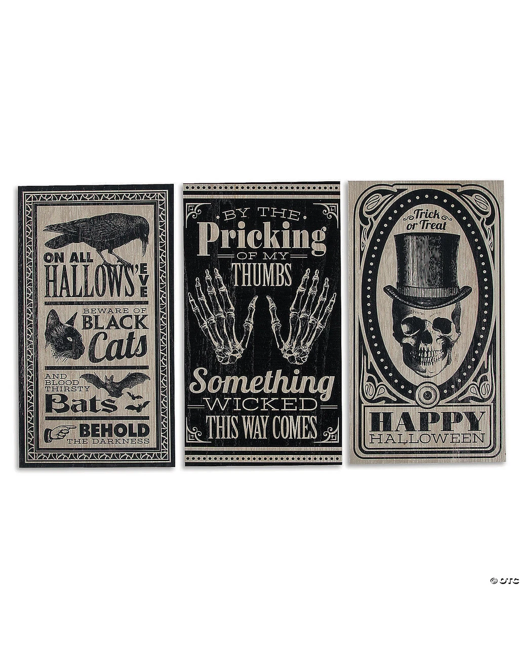 Antikes Halloween Schild "Skeleton Hands" 46x24cm 1 Antikes Halloween Schild "Skeleton Hands" 46x24cm