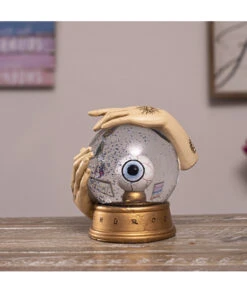 Hellseher Schneekugel Mit Auge 13cm -Halloween Serien Geschäft wahrsage kugel mit auge fortune teller globe with eye spirituelle deko okkulte deko 54739 06