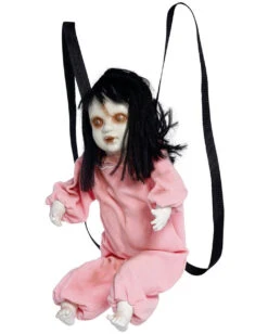 Animierte Zombie Puppe Zum Umschnallen 57cm -Halloween Serien Geschäft zappelnde zombie puppe zum umschnallen fidgeting zombie strap on doll halloween animatronic rucksack 53370 3
