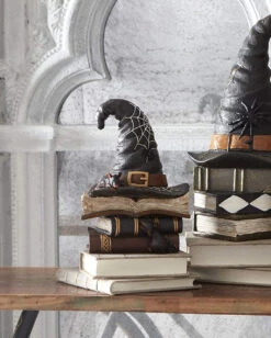 Halloween Serien Geschäft -Halloween Serien Geschäft zauberbuecher mit hexenhut dekofigur halloween und gothic dekofiguren magic book with witch hat decor 54590 2